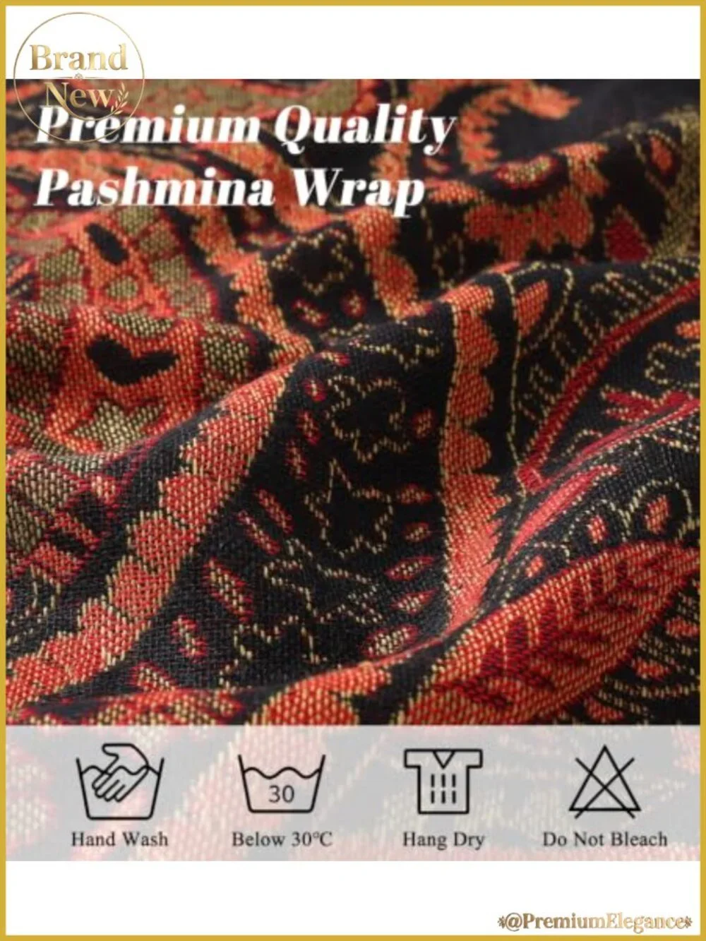 Womens Paisley Pashmina Shawl Wrap Evening Scarf Tassel Acrylic
